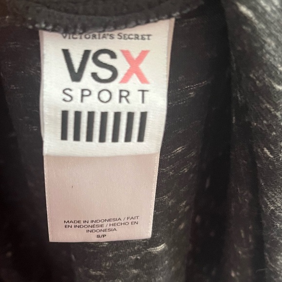 Victoria's Secret Black Muscle Tee with Gold and White Text - Picture 2 of 10